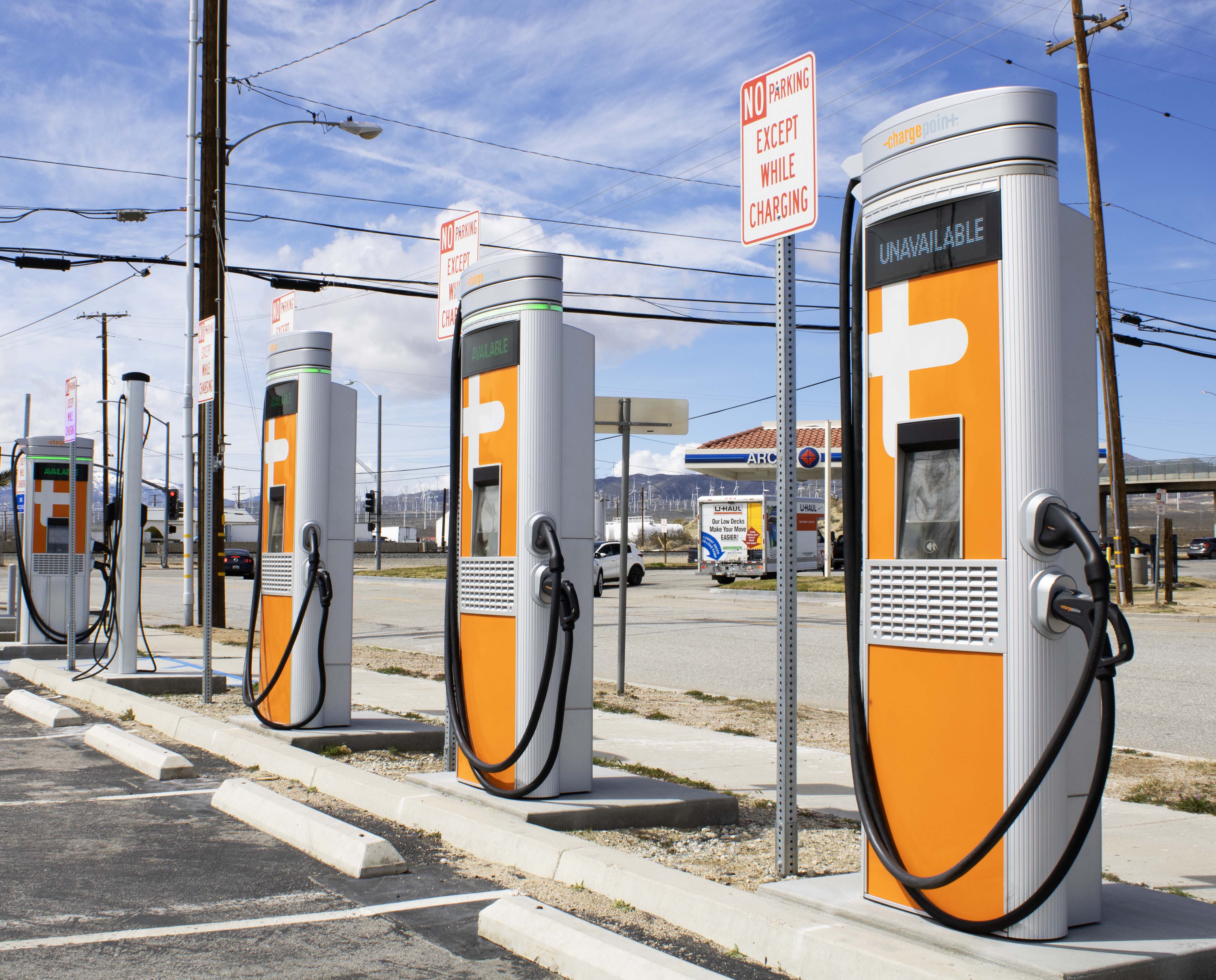 Mojave Charge plus EV charging station