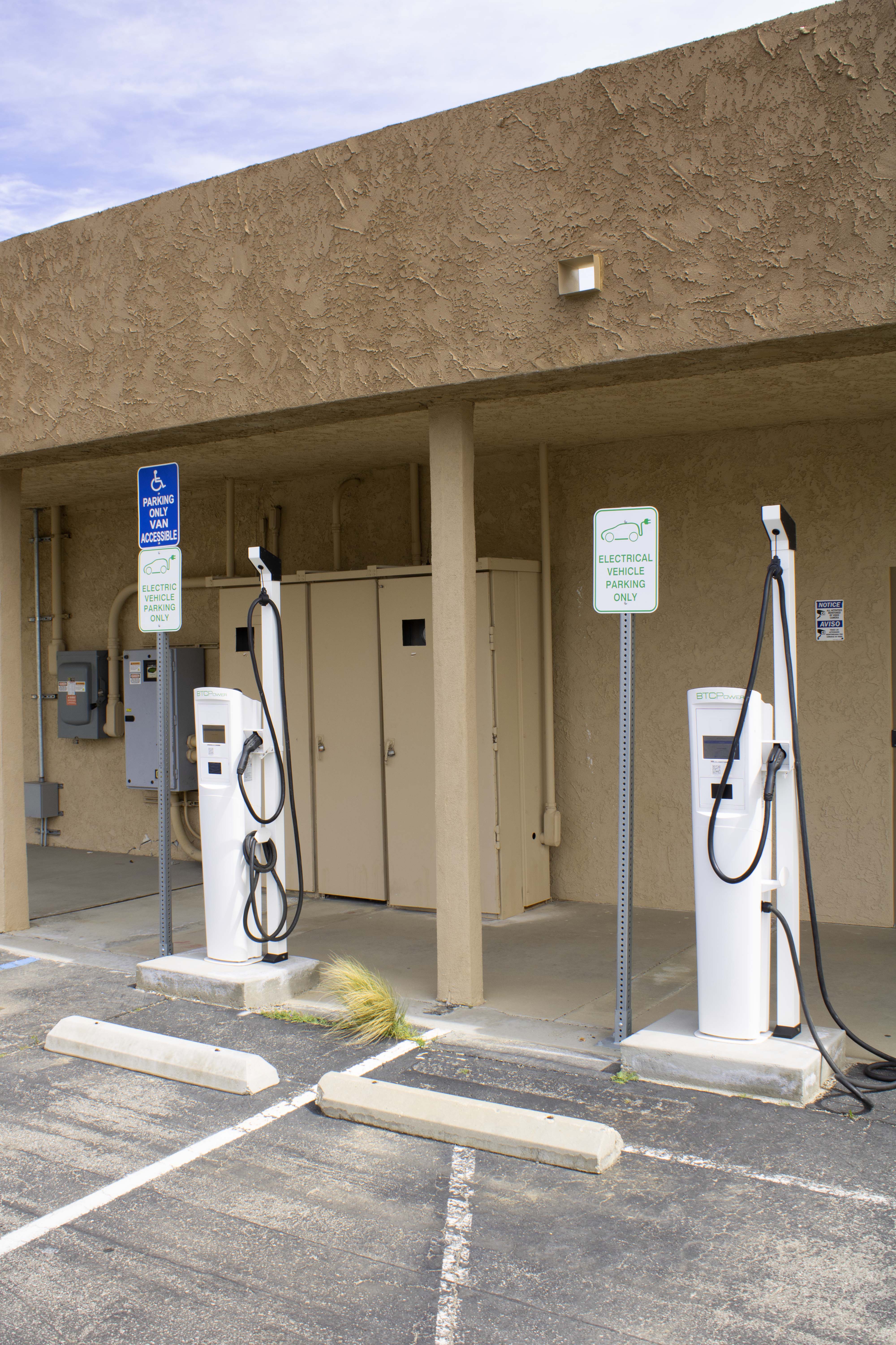 EV Charging Station at restaurant