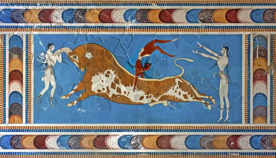 bull-leaping fresco